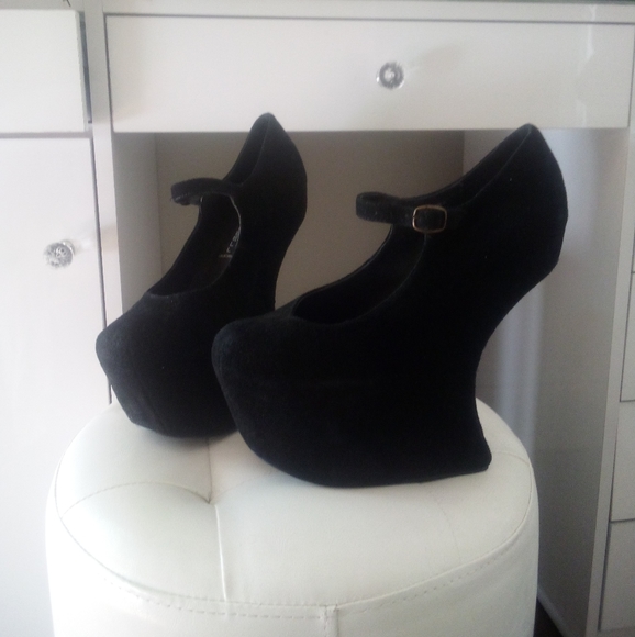 Jeffrey Campbell NIGHTWALK black suede heels sz. 7 - Picture 6 of 6